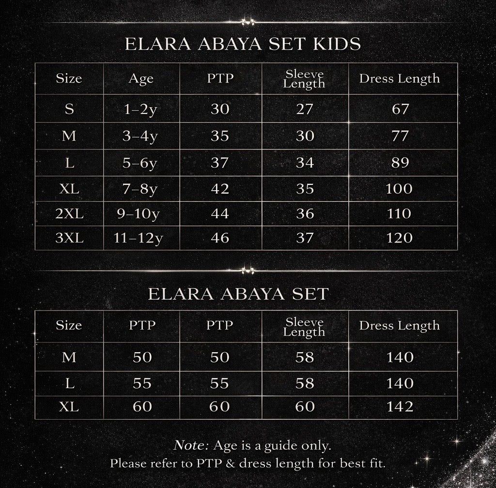 Elara Abaya Set Kids